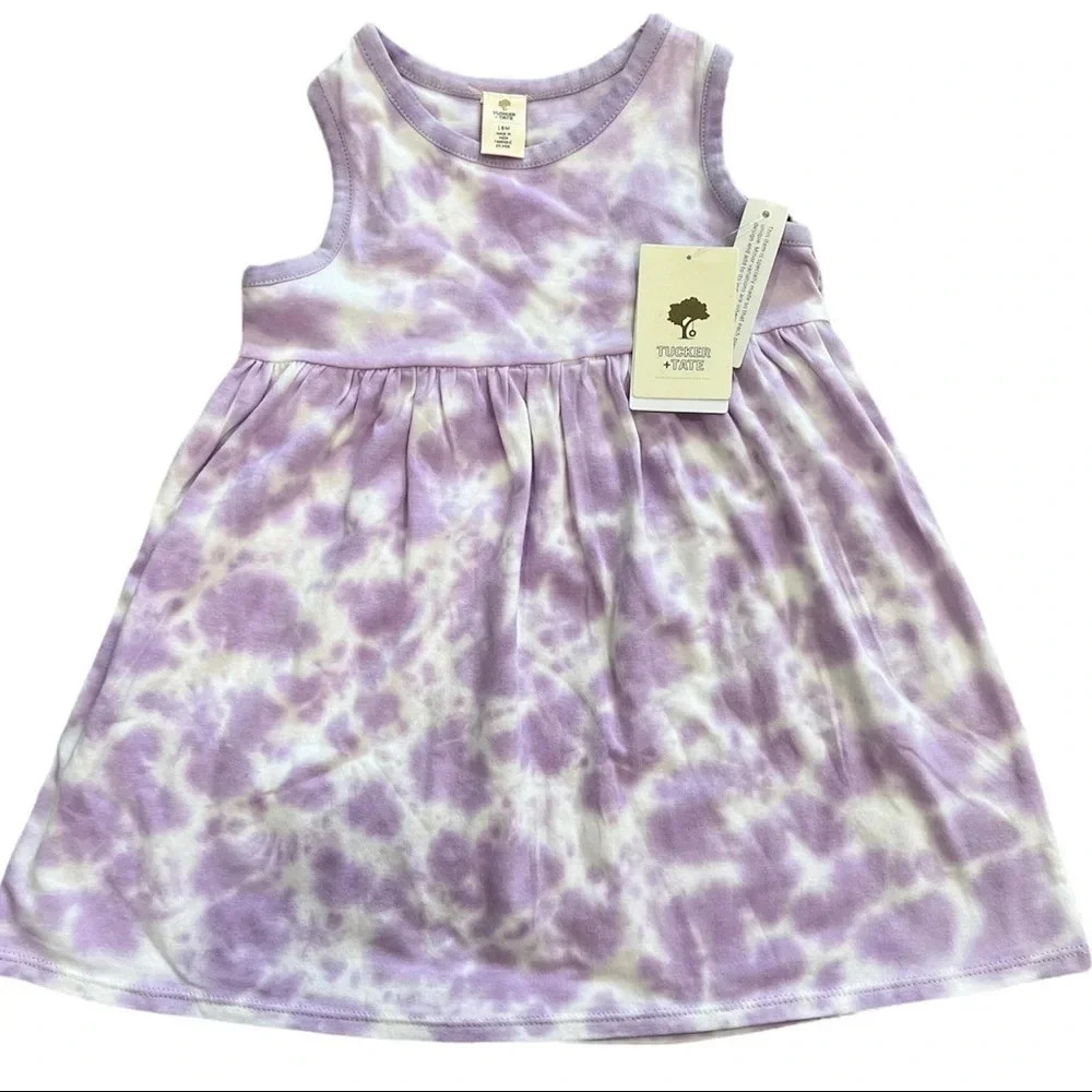 Tucker and Tate Purple Tie Dye Summer Dress 3M 6M 18M